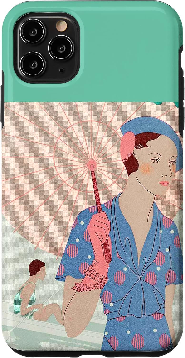 iPhone 11 Pro Max Art Taste Beauty Leaves of Feminine Elegance Umbrella Lady Case
