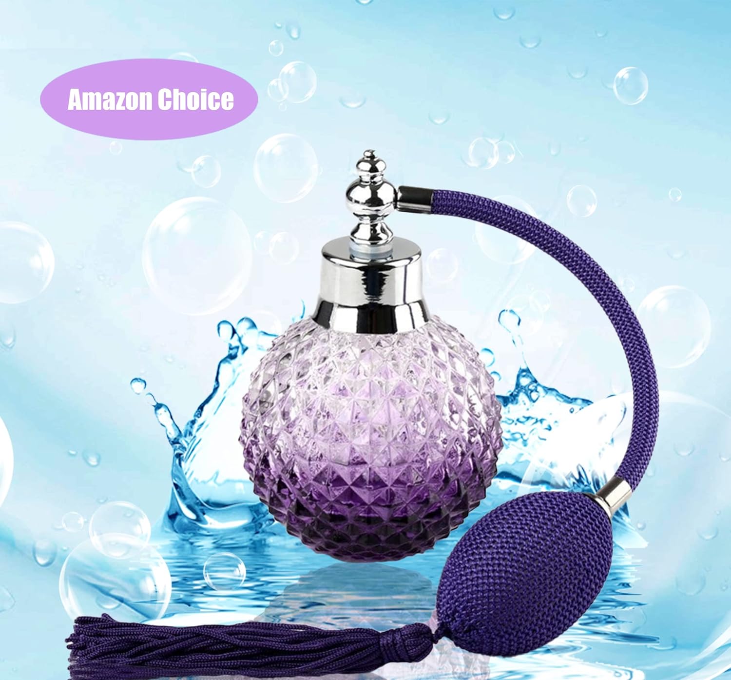 DYYSTORE Botella de spray de perfume recargable vacía de vidrio de 3.4 fl oz, spray de perfume recargable vintage botella de vidrio vacía atomizador
