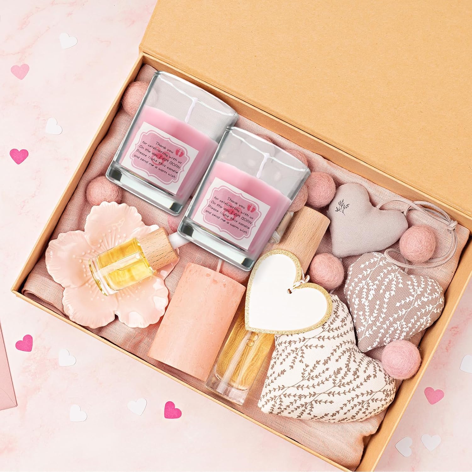 16 piezas de regalos de baby shower, regalos de agradecimiento, velas votivas de 1.7 onzas, velas votivas de vidrio transparente, regalos de