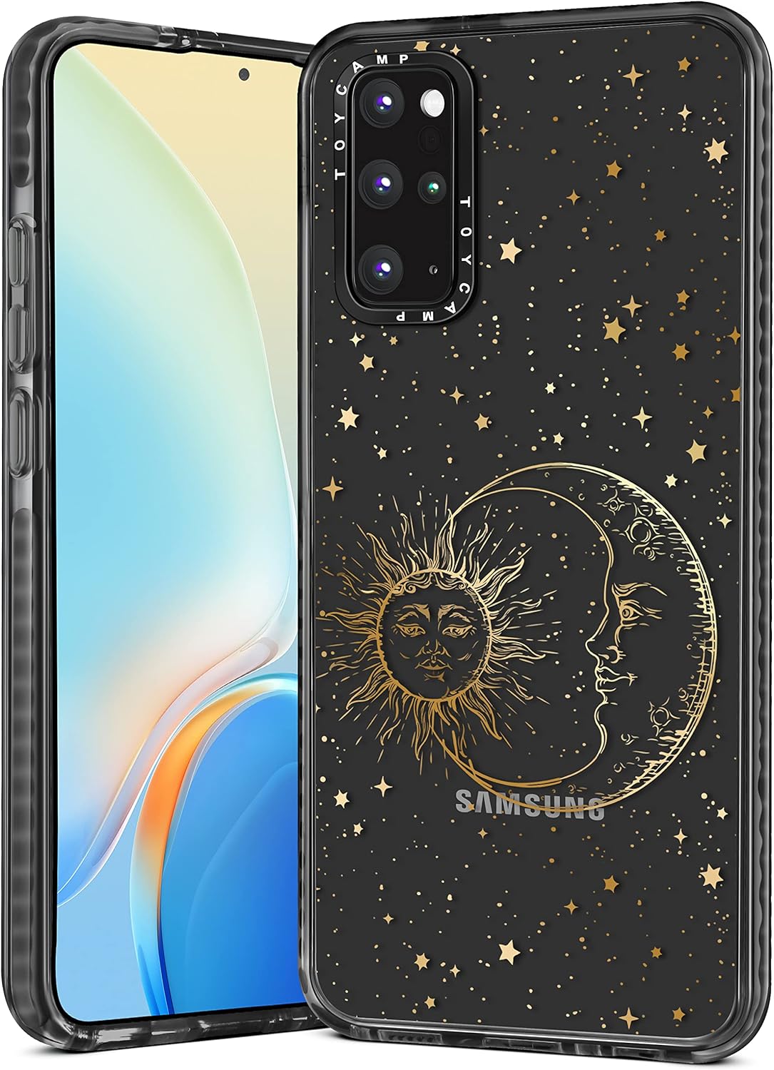 Toycamp Funda para Samsung Galaxy S20 Plus, diseño de estrellas de sol y luna para mujeres, hombres, niñas, niños y adolescentes, funda con