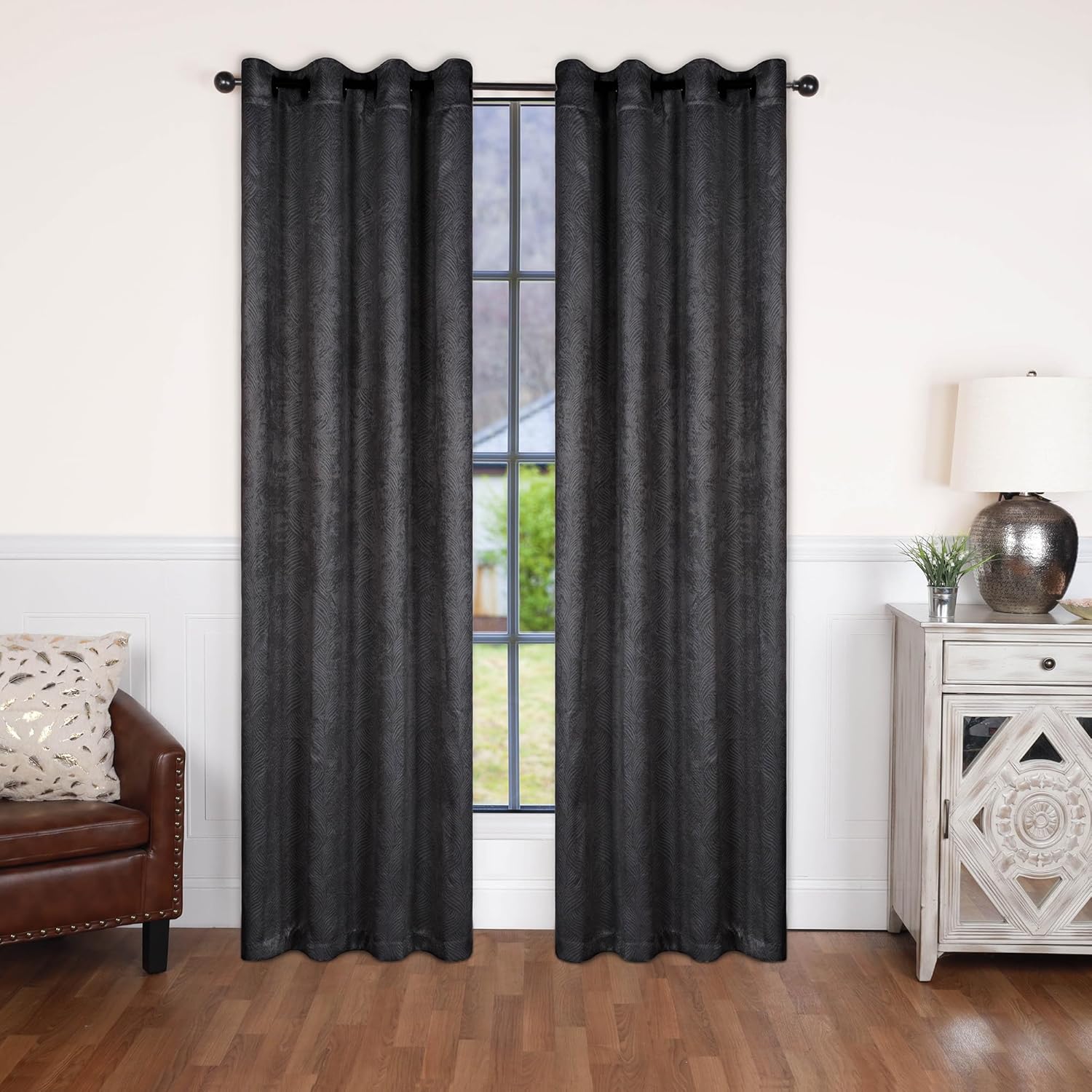 Waverly – Juego de 2 paneles de cortinas opacas con ojales térmicos de eficiencia energética, 52 x 84 pulgadas, color gris