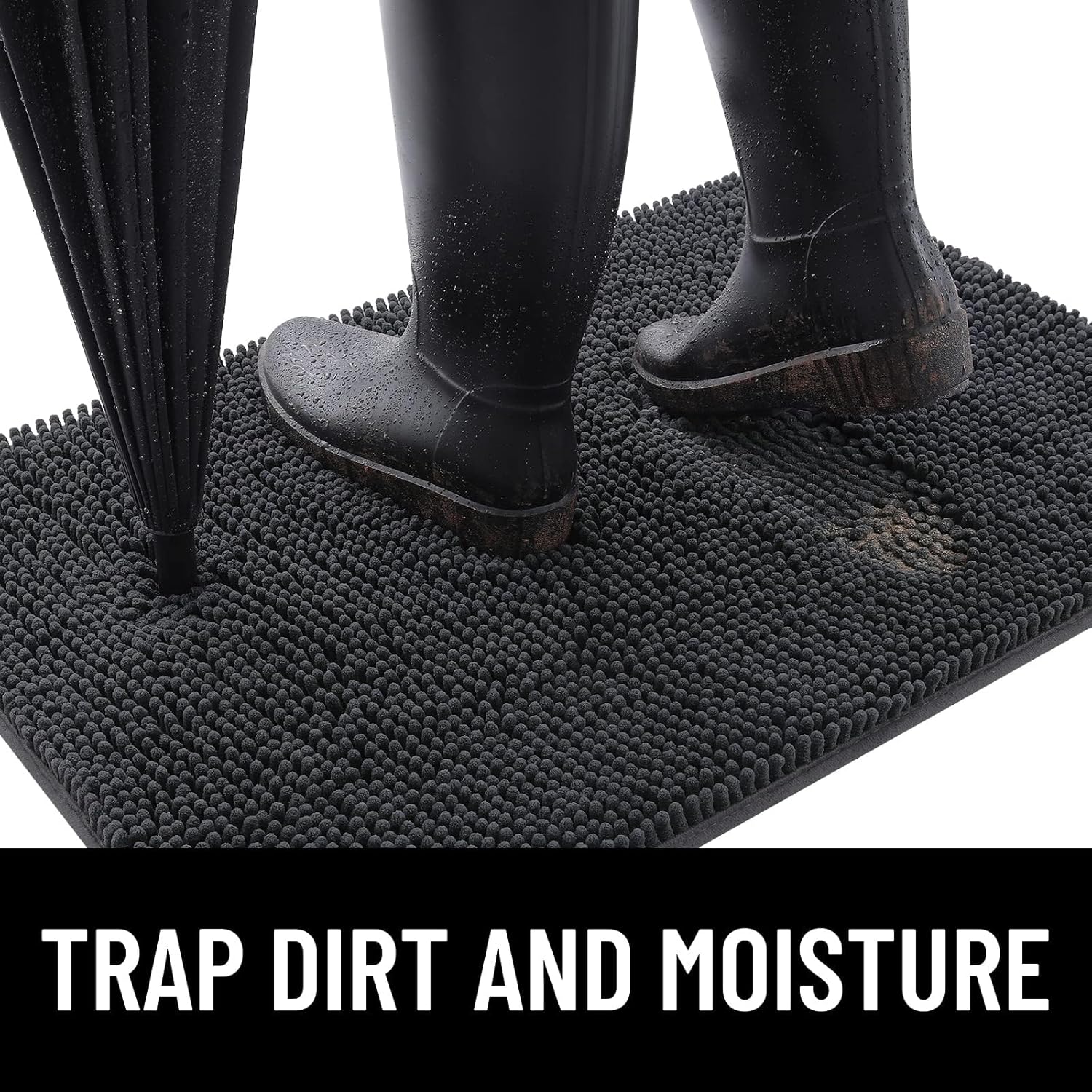 OLANLY Tapete para puerta de perro para patas fangosas, absorbe la humedad y la suciedad, absorbente, antideslizante, lavable, de microfibra de