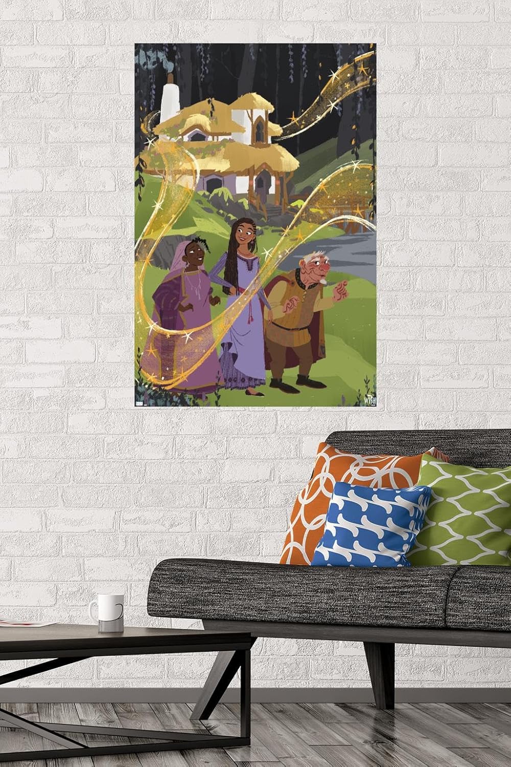 Trends International Disney Wish – Póster de collage 1 (familiar), póster de pared, 22.37 x 34.00 pulgadas, paquete de póster y montaje prémium