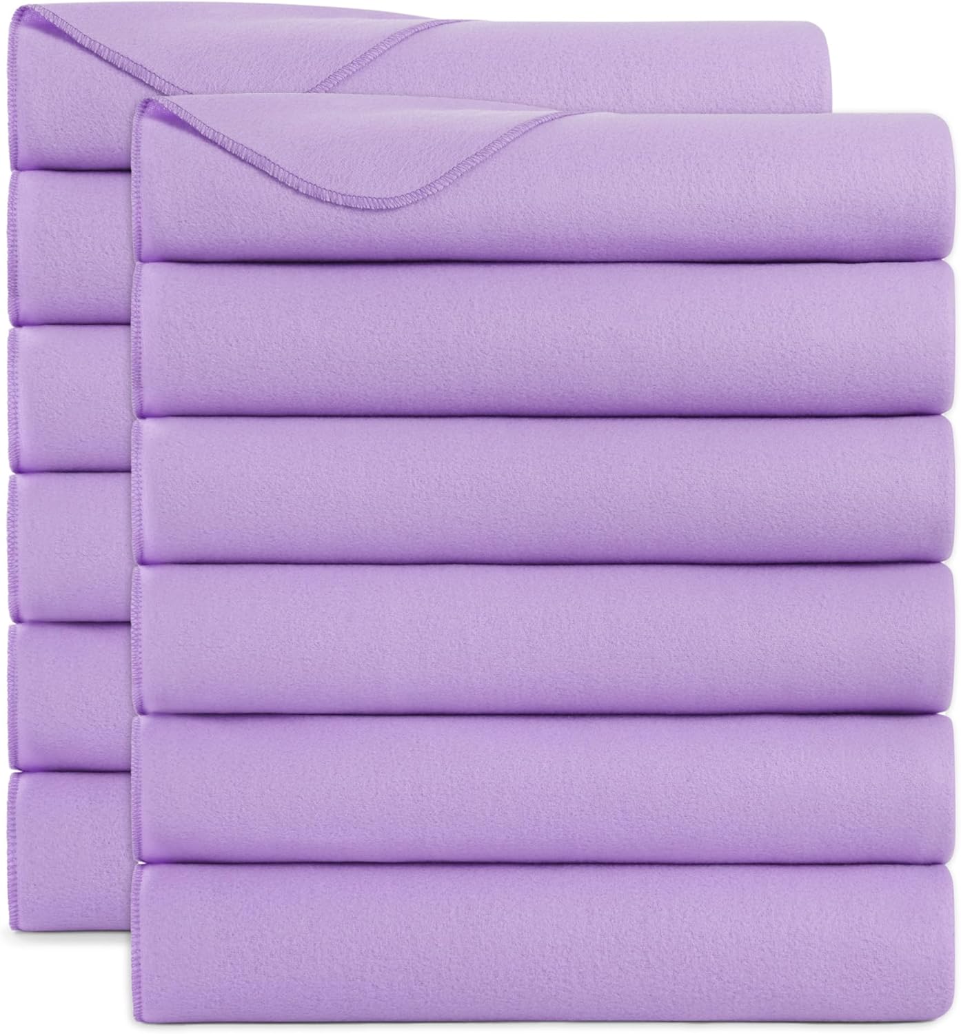 ARKWRIGHT LLC – mantas de suave vellón (de 50 x 60 pulgadas, paquete de 12 unidades), de poliéster morado, ultraacogedoras, para el hogar, oficina,