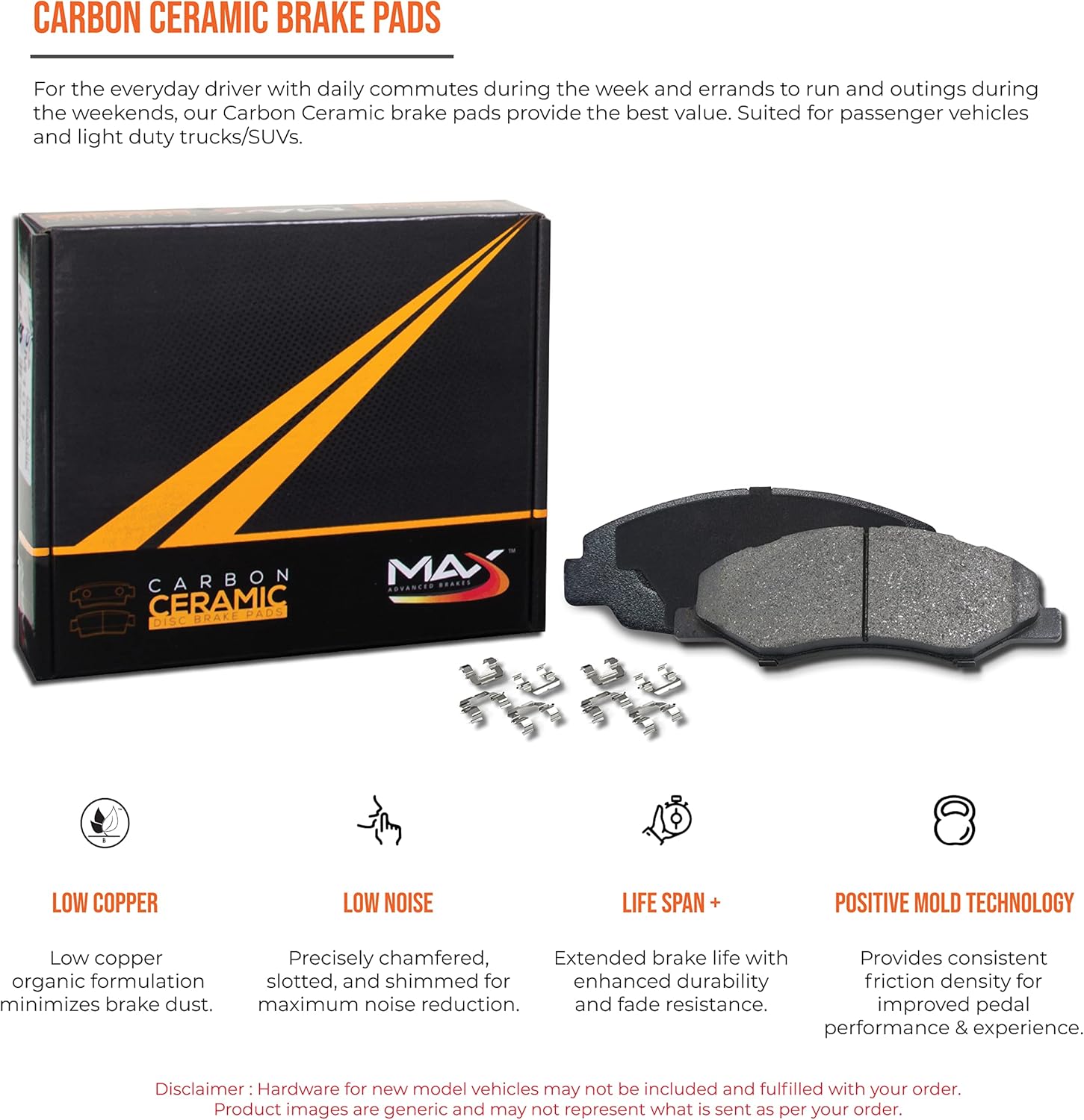 Max Advanced Brakes Kit de freno delantero y trasero para Jeep Wrangler 2007-2017 Jeep Wrangler JK 2018 con rotor delantero de 11.89 pulgadas de