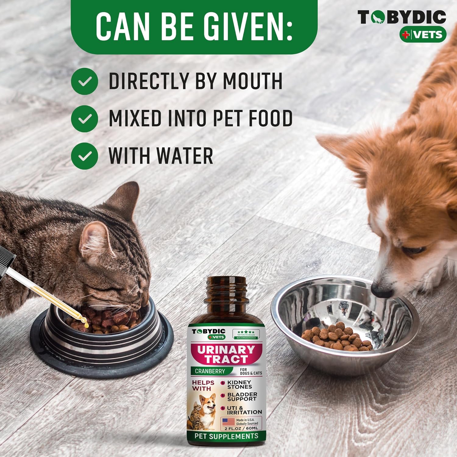 Cat & Dog Natural UTI Medicina y tratamiento de infección del tracto urinario con arándano – Suplemento de apoyo para riñón + vejiga – La mejor