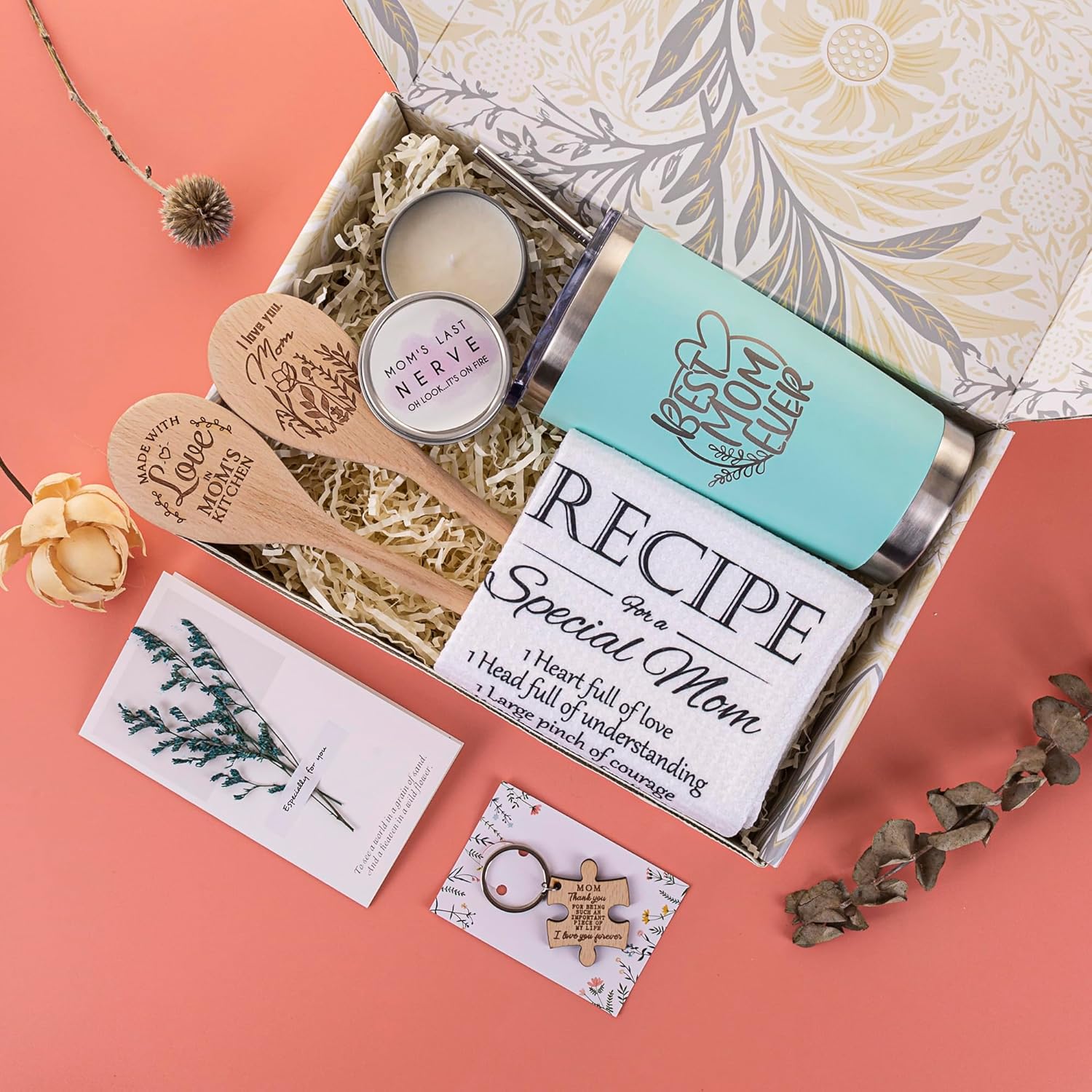 Cesta de regalo para mamá, día de la madre, cumpleaños, regalo para mamá de hijas, hijos, regalos únicos para mamá, esposa, suegra, Navidad, día de