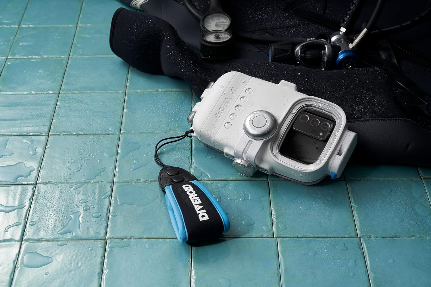DIVEROID Funda impermeable para teléfono cámara subacuática fácil de usar, computadora de buceo, equipo de buceo todo en uno, tamaño universal