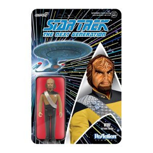 Super7 Star Trek La próxima generación Worf 3.75 en figura de reacción Super7 Star Trek La próxima generación Worf 3.75 en figura de reacción