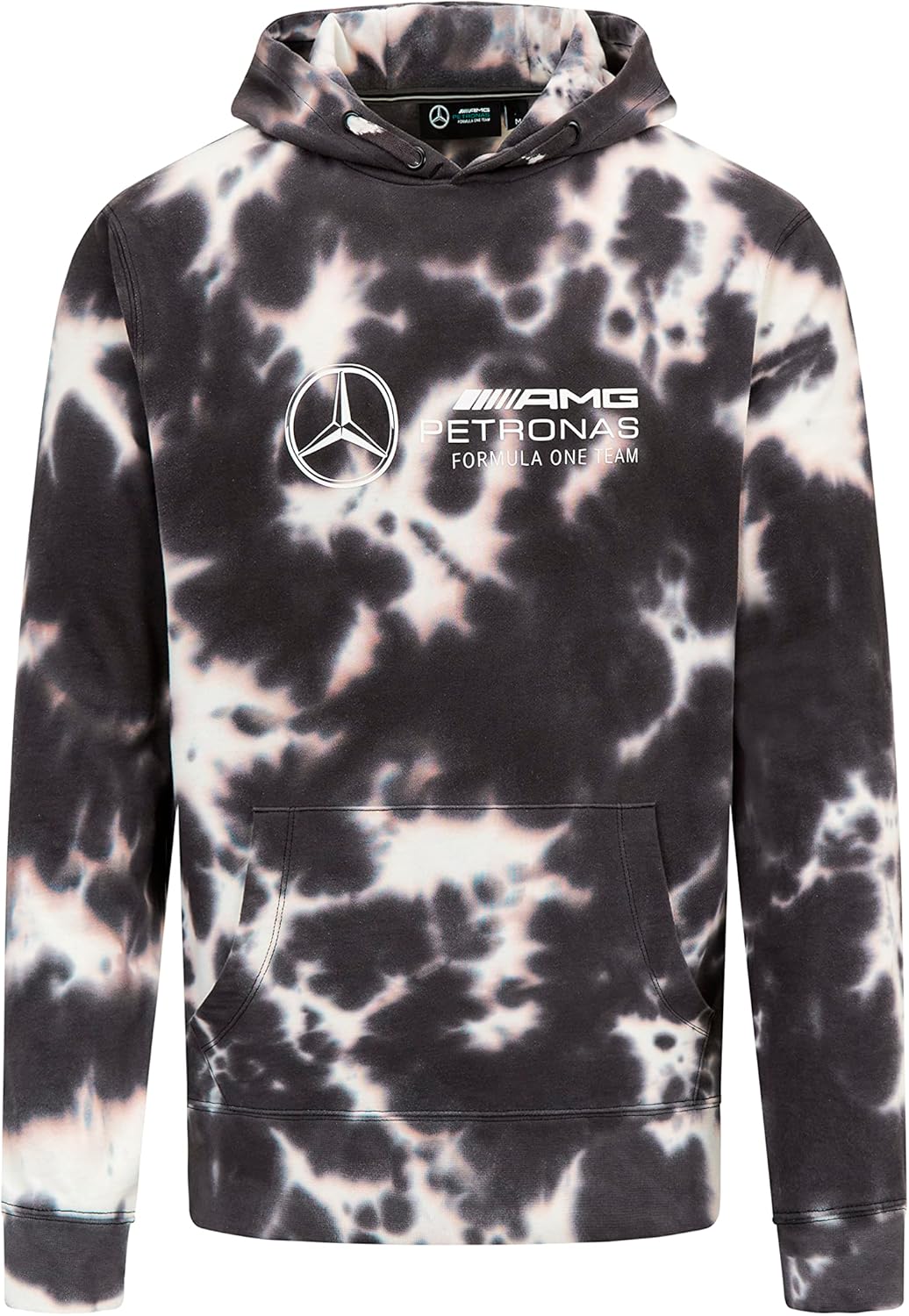 Mercedes AMG Petronas Formula One Team – Sudadera con capucha Tie Dye – Gris – Hombre – Talla L, Gris