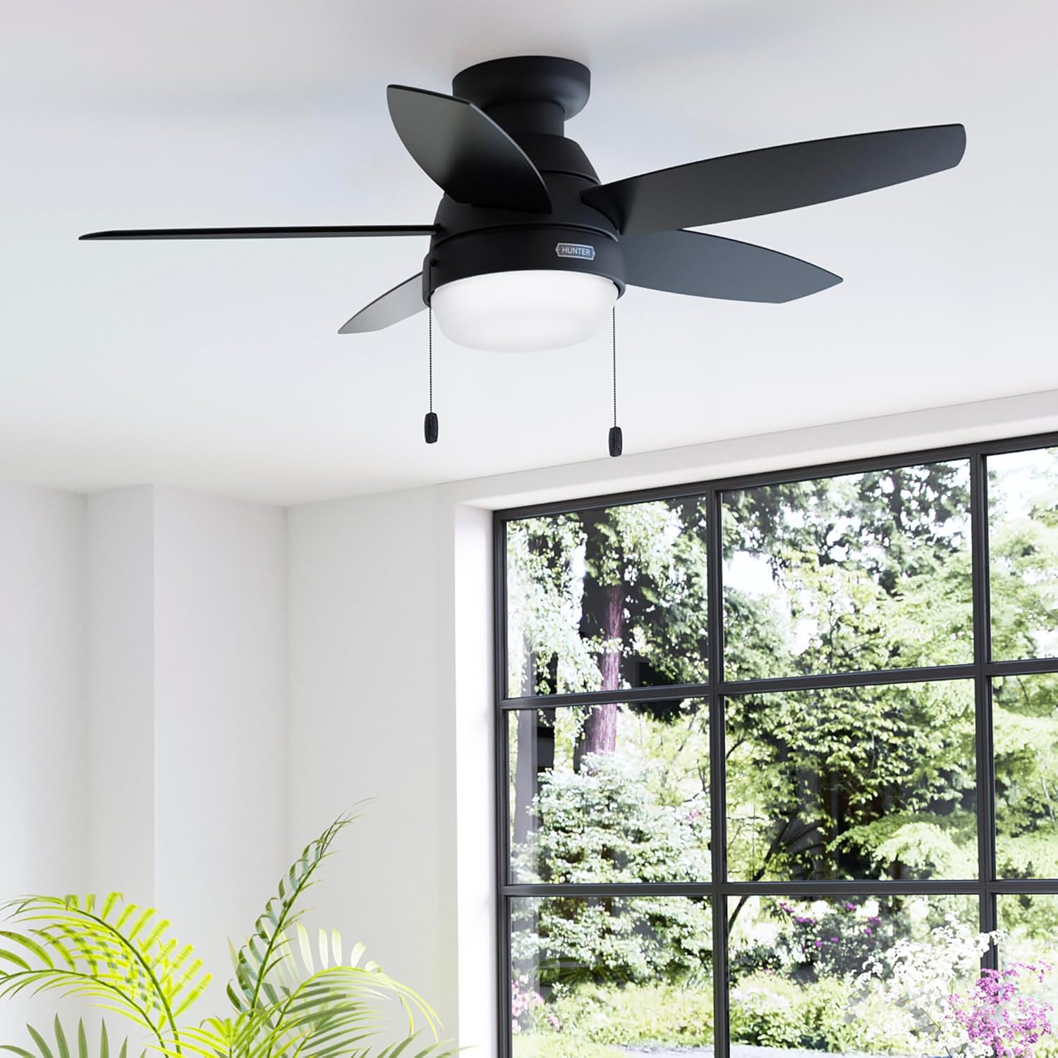 Hunter Fan Company 52613 Lilliana Ventilador de techo, 044, negro mate