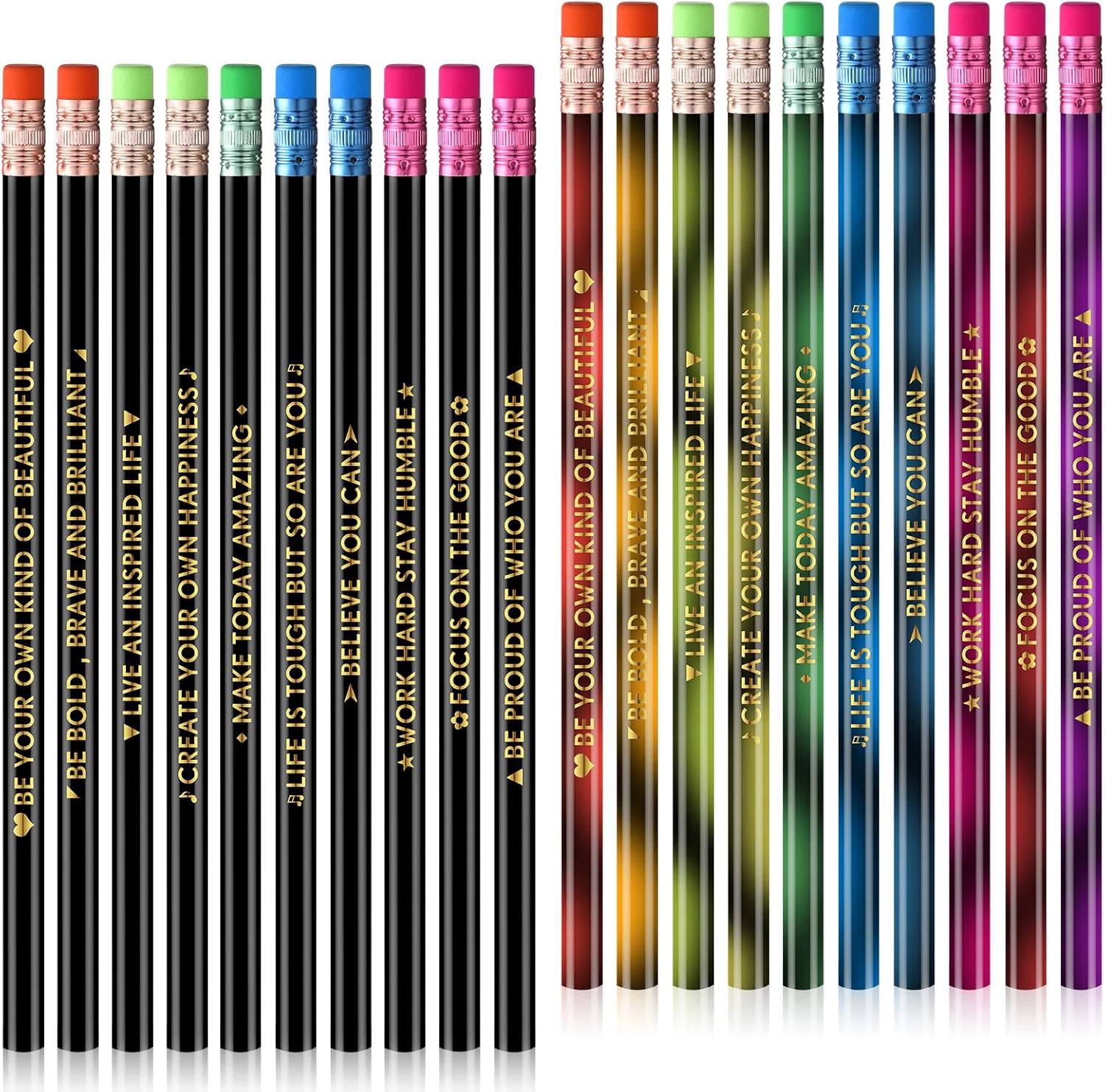 120 lápices inspiradores que cambian de color, con frases bíblicas, lápices motivacionales, lápices activados por calor, para niños, estudiantes,