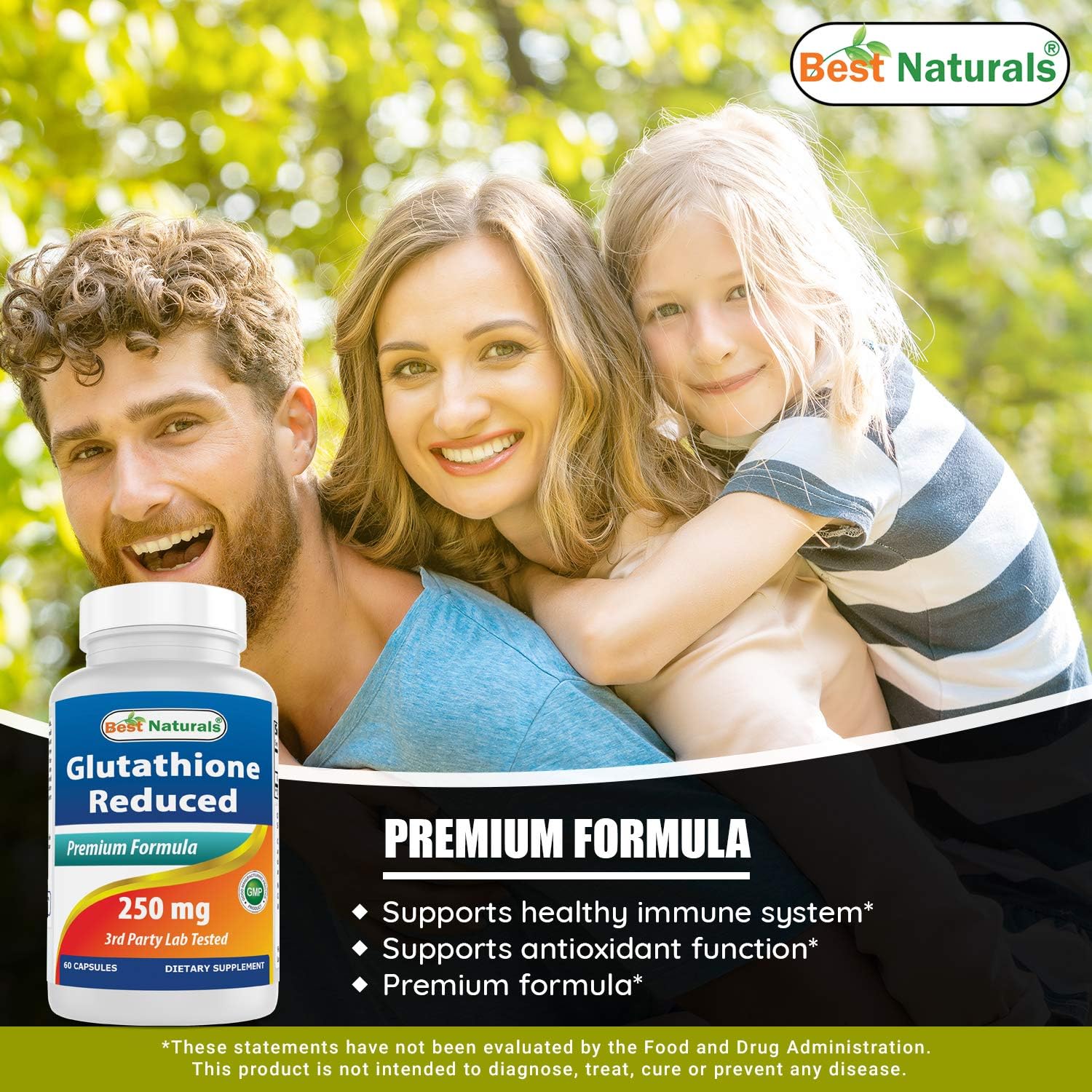 Best Naturals L-Glutatión 250 mg 60 Cápsulas