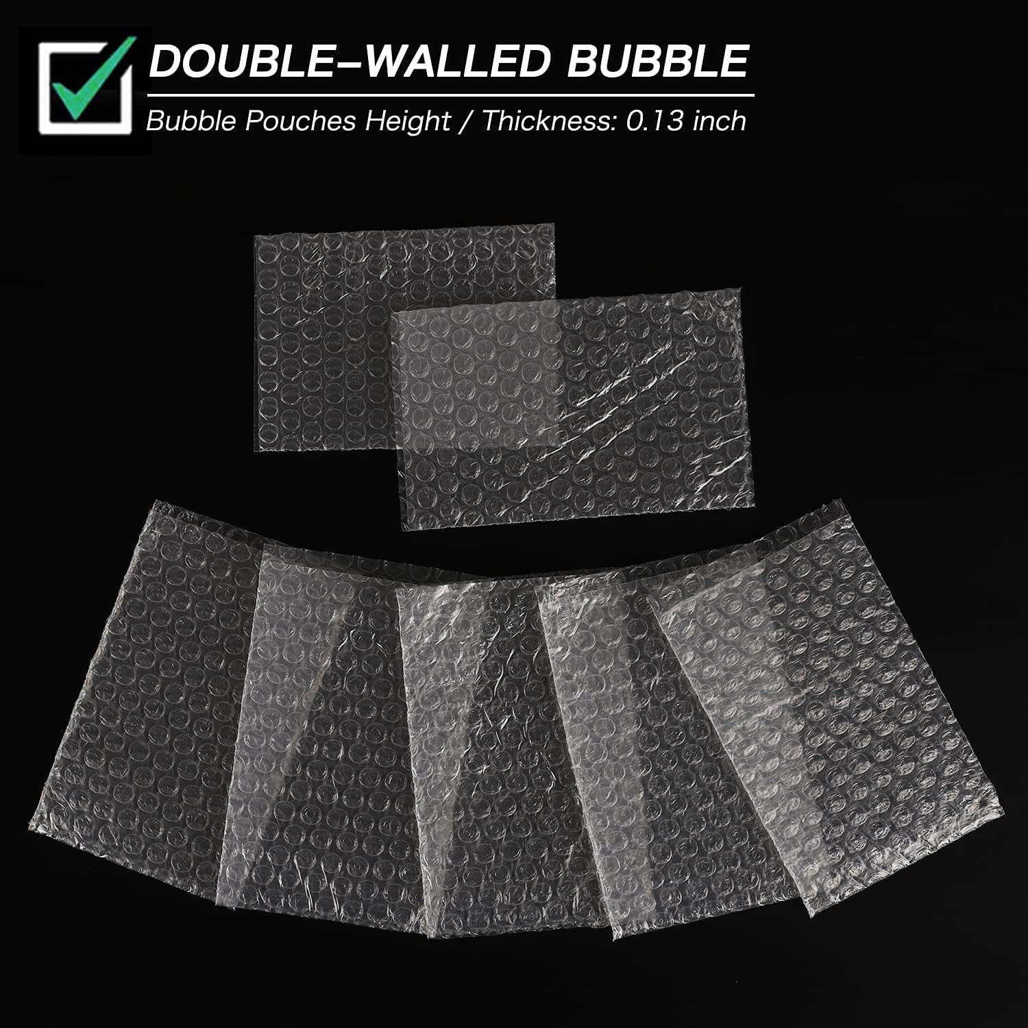 Bolsas de cojín de burbujas, bolsa de burbujas de 4 x 6 pulgadas, bolsas de amortiguación de doble pared, bolsas de espuma gruesa a prueba de golpes