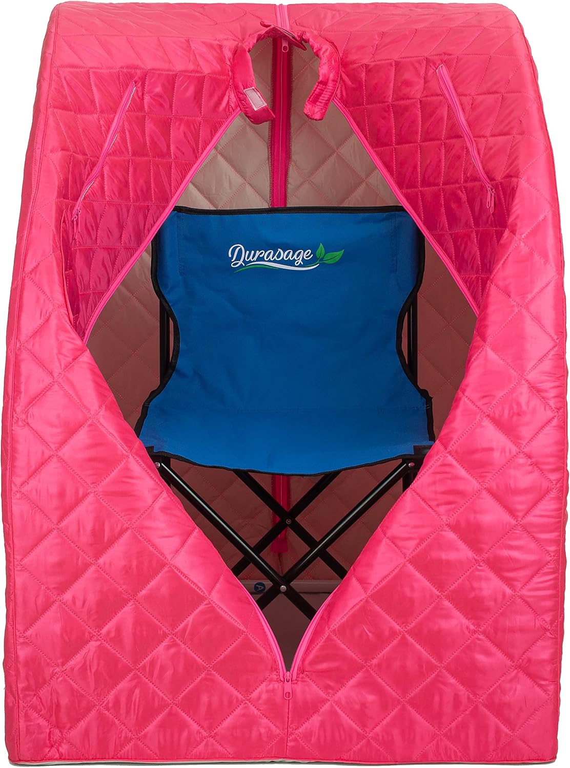 Durasage Spa de sauna de vapor personal portátil ligero para relajación en casa, temporizador de 60 minutos, generador de vapor de 800 W, silla