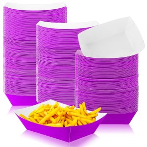 200 bandejas de papel desechables de papel para alimentos, barcos de cartón, bandejas para nachos, bandejas para perros calientes para carnavales, 200 bandejas de papel desechables de papel para alimentos, barcos de cartón, bandejas para nachos, bandejas para perros calientes para carnavales,