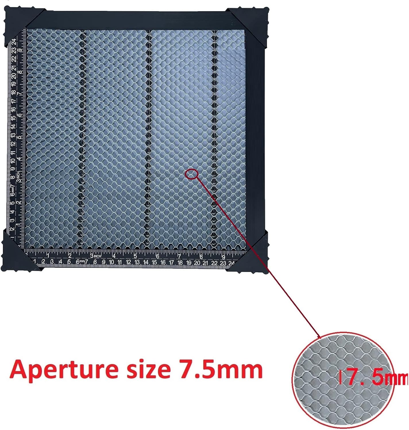 ModWgGuo Cama láser para grabador láser, panel de trabajo de panal con placa de aluminio para protección de mesa, 11.811 in x 11.811 in x 0.866 in