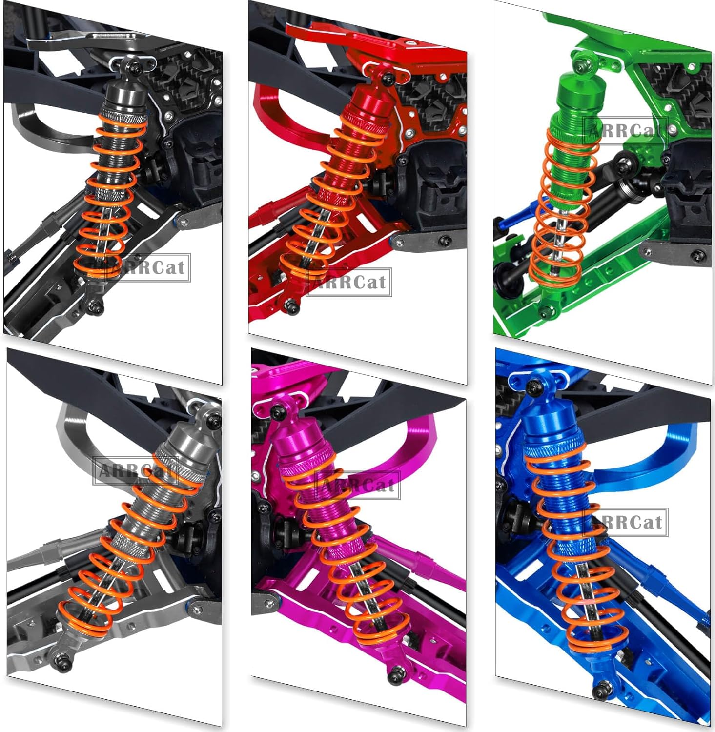 RC Shocks – Piezas de actualización para camión 110 Arrma Senton 4X4 Granite 4X4 Vorteks 4X4 Arrma Bigrock 4X4 Typhon 4X4 RC, 4 piezas de aluminio
