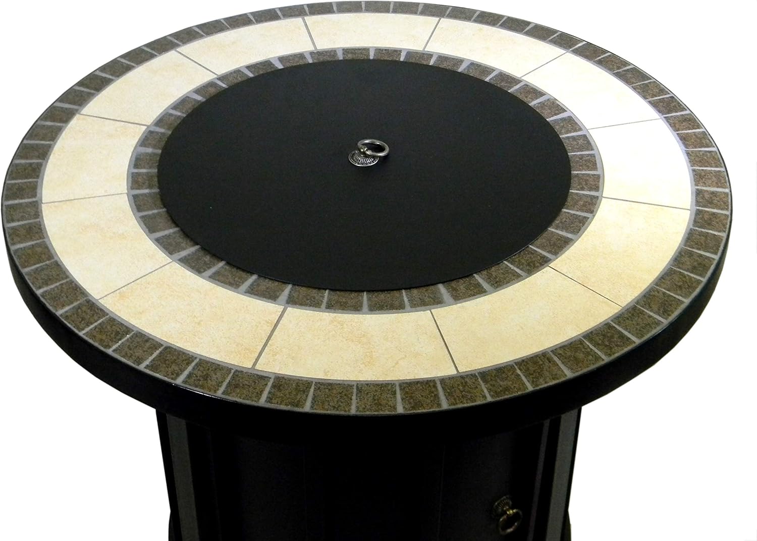 Hiland AFP-TTR – Fogata de propano de 40,000 BTU, redonda, bronce, beige, negro
