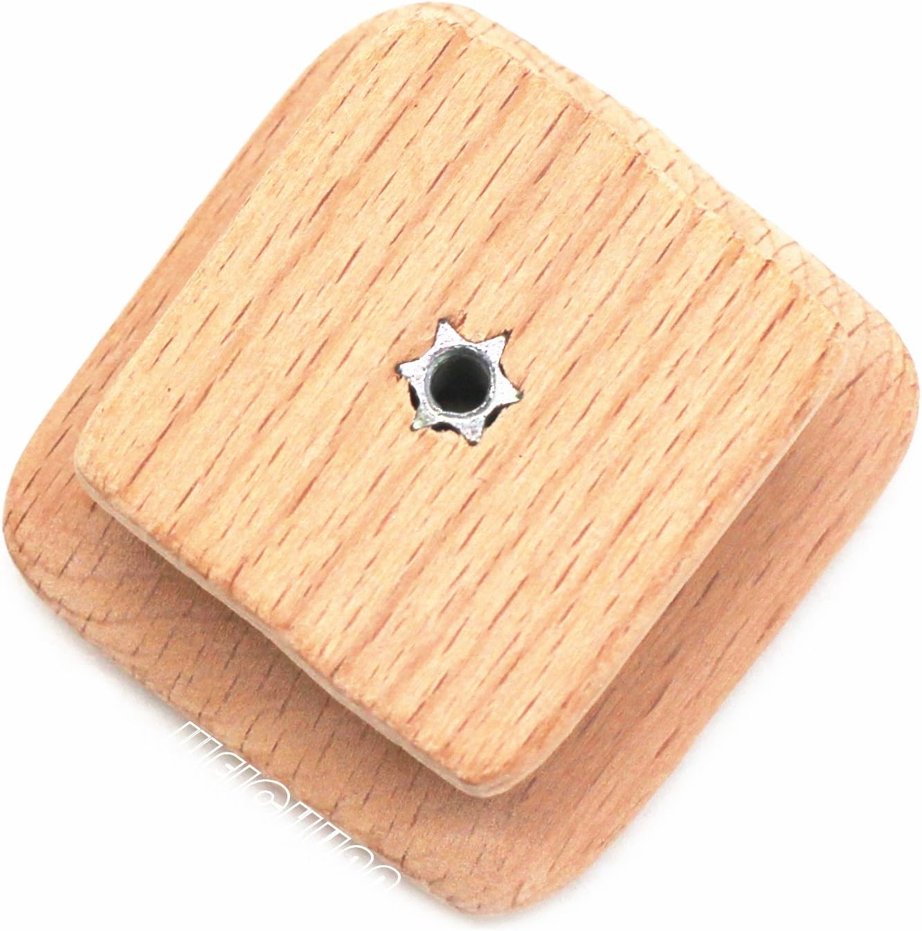 WEICHUAN 10 tiradores cuadrados de madera sin terminar para cajones  pomos de cajones de muebles de gabinete tiradores (longitud y ancho 1-34