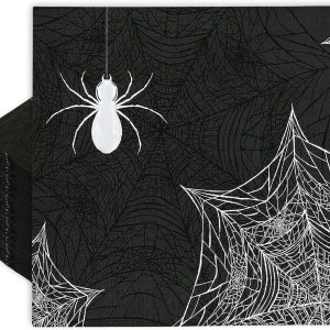AnyDesign Paquete de 80 servilletas de papel de Halloween de 6.5 x 6.5 pulgadas, servilletas de papel de telaraña negras y blancas, servilletas de AnyDesign Paquete de 80 servilletas de papel de Halloween de 6.5 x 6.5 pulgadas, servilletas de papel de telaraña negras y blancas, servilletas de