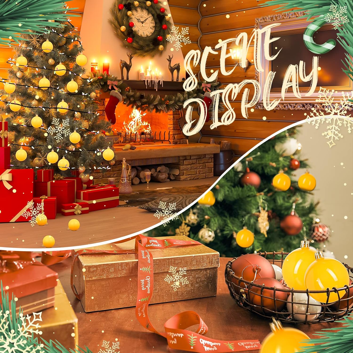 36 adornos de bola de Navidad de 2.4 pulgadas, huevos de plástico para colgar, colgantes de árbol brillantes, bolas brillantes para el hogar,