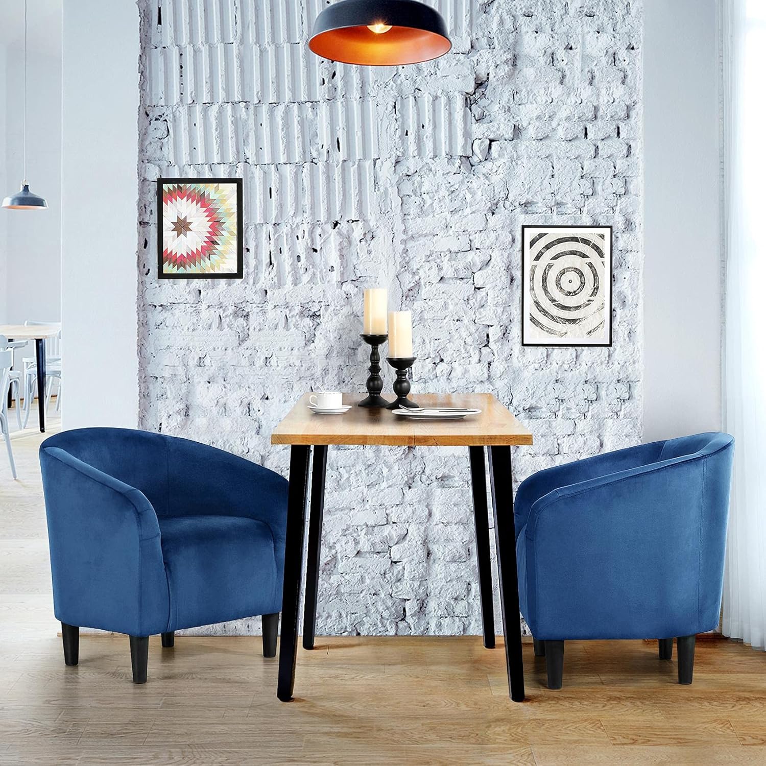 Topeakmart Silla decorativa de terciopelo, cómoda y moderna silla de club de terciopelo con reposabrazos y patas resistentes para sala de