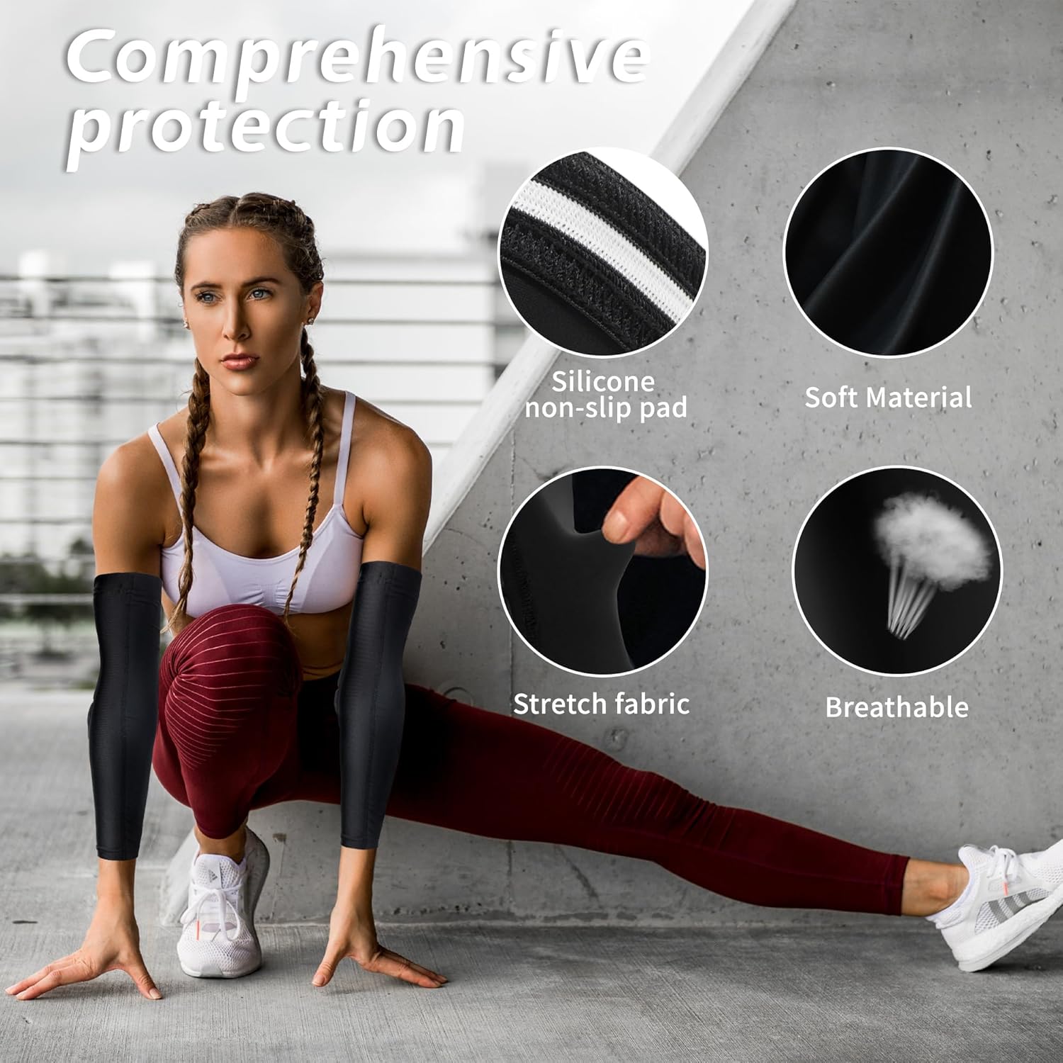 YEEKORO – Coderas de compresión para hombres y mujeres, 2 soportes para antebrazo para tendinitis, golfistas, tenis, alivio del dolor, entrenamiento