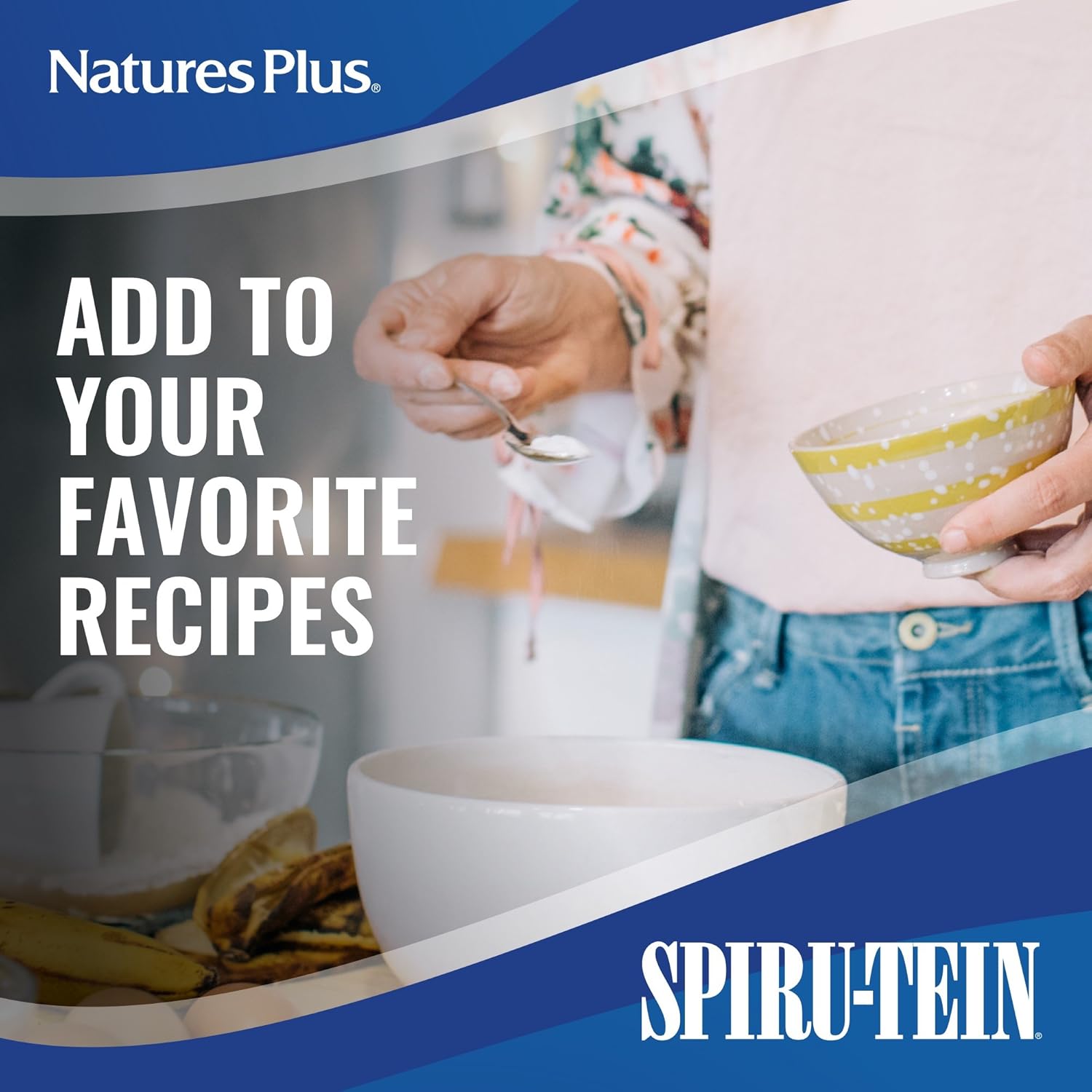 NaturesPlus SPIRU-TEIN Plus – Batido para adultos maduros, sabor a vainilla, 1.2 libras, proteína en polvo, reemplazo de comidas a base de plantas,