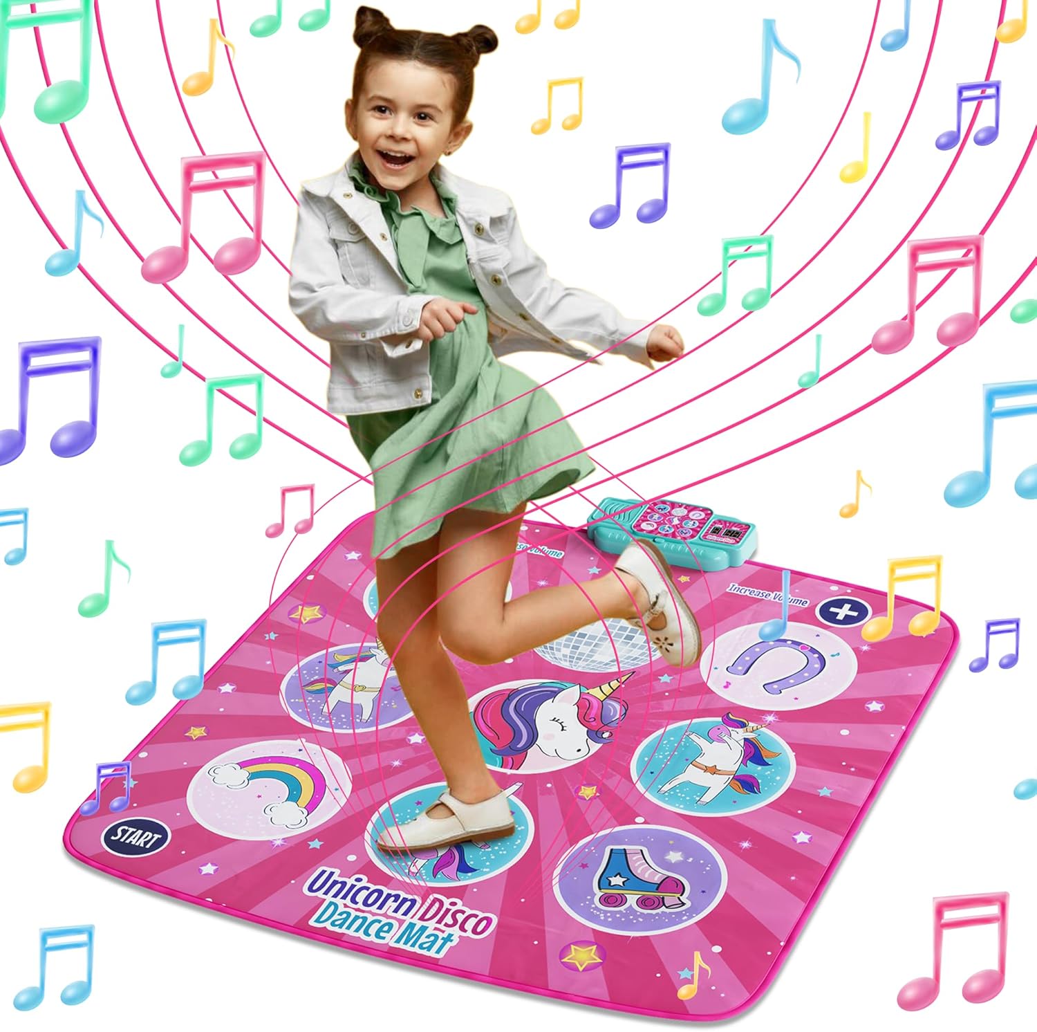 Tapete de baile de unicornio para niños a partir de 6 años  Reproduce 5 niveles y 5 canciones  Regalos de unicornio para niñas de 6 años  Juguetes