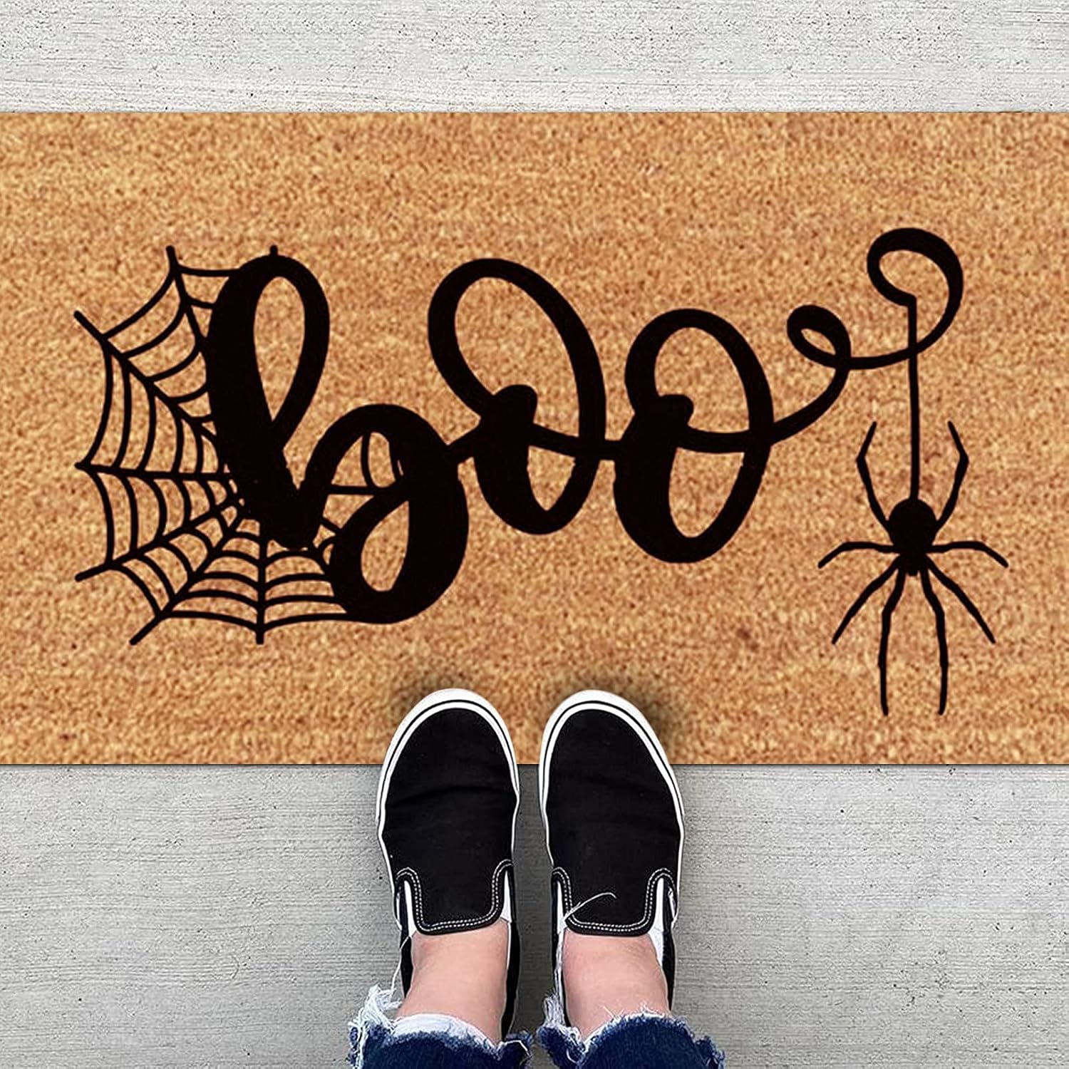 Tapetes de Halloween para interiores de 23.6 x 15.7 pulgadas, bonito disfraz de Halloween, faroles de calabaza, alfombra de patio al aire libre,