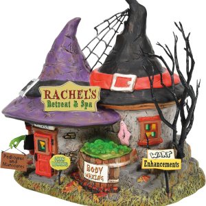 Department 56 Snow Village Halloween Rachel’s Witch Retreat and Spa – Edificio iluminado, 8.58 pulgadas, multicolor Department 56 Snow Village Halloween Rachel’s Witch Retreat and Spa – Edificio iluminado, 8.58 pulgadas, multicolor