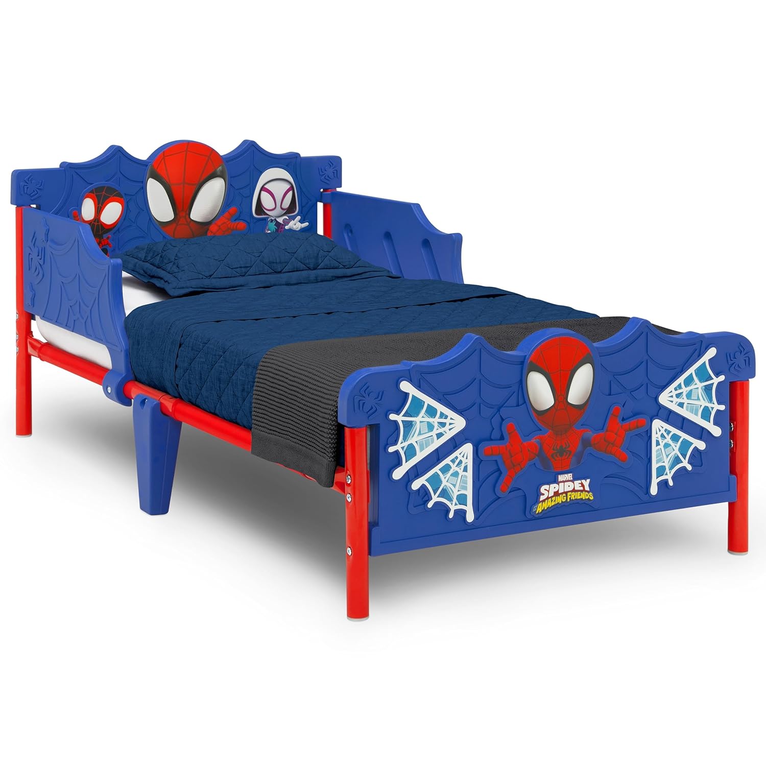 Delta Children Spidey and His Amazing Friends – Cama infantil 3D, color azul