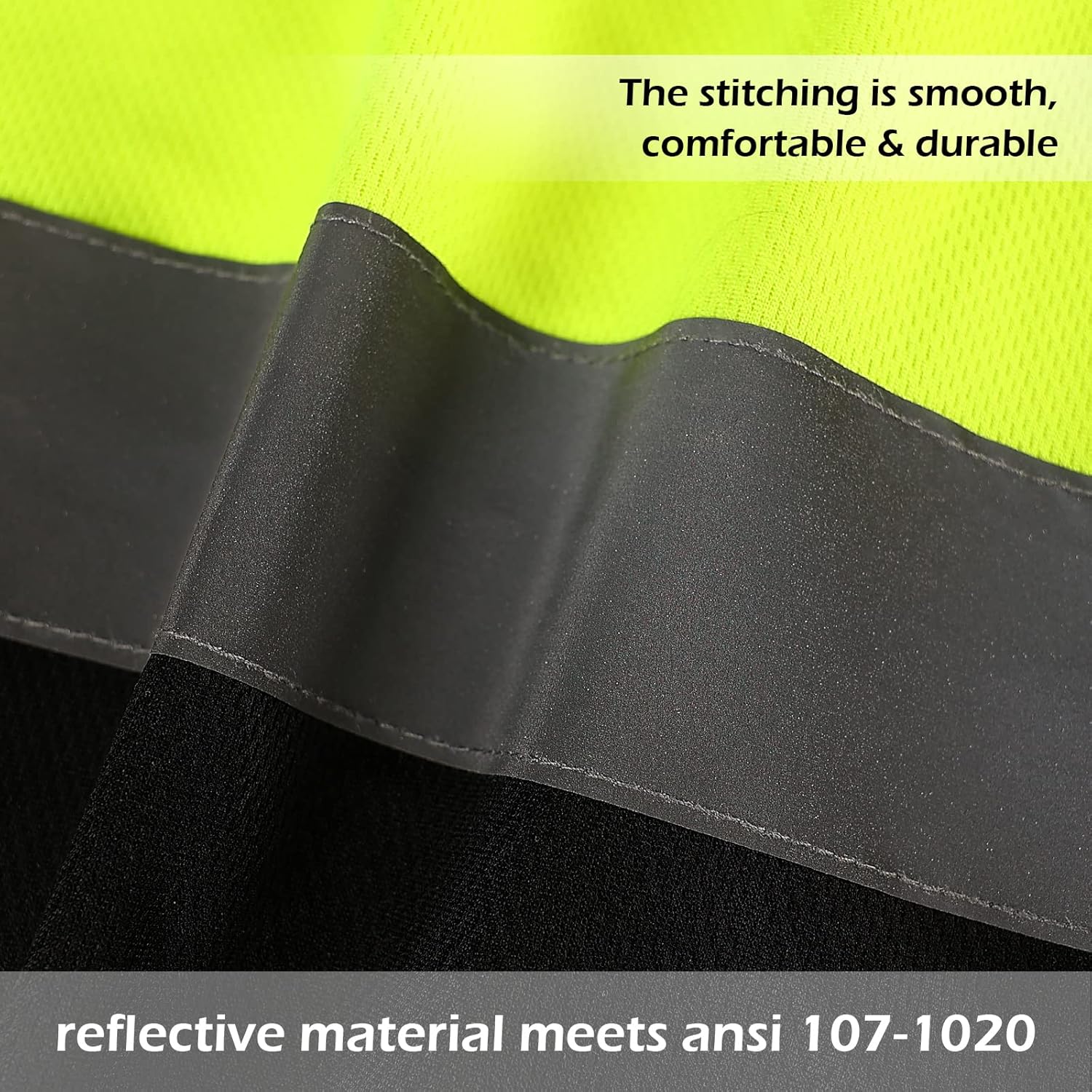 Camisa de seguridad de manga corta de alta visibilidad, camiseta transpirable de 360 de reflectividad para trabajo voluntario construcción