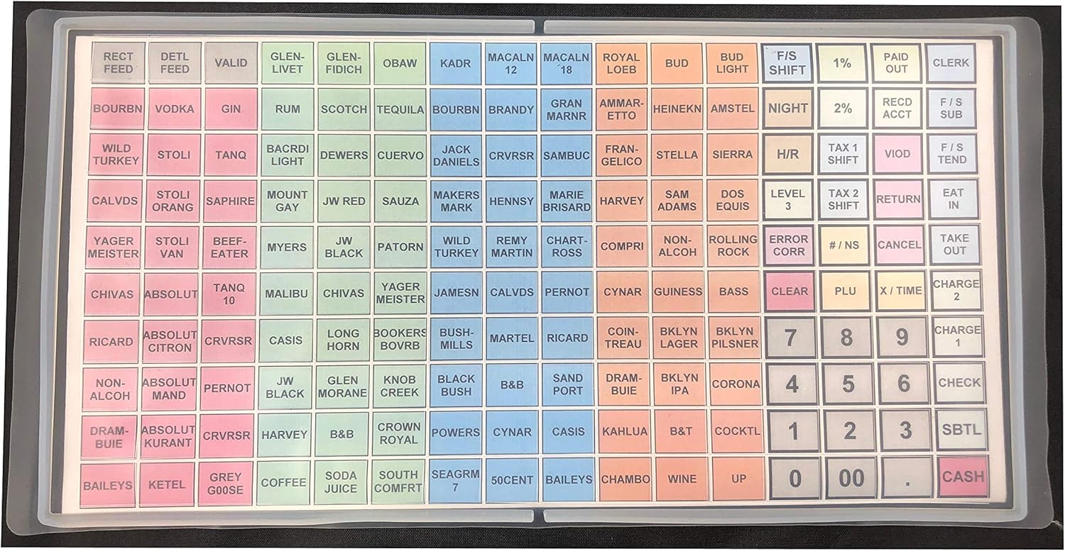 SAM4s SPS 520, SPS 530 ER 5200M, ER 5200, cubierta de teclado de caja registradora plana superpuesta cubierta de silicona húmeda