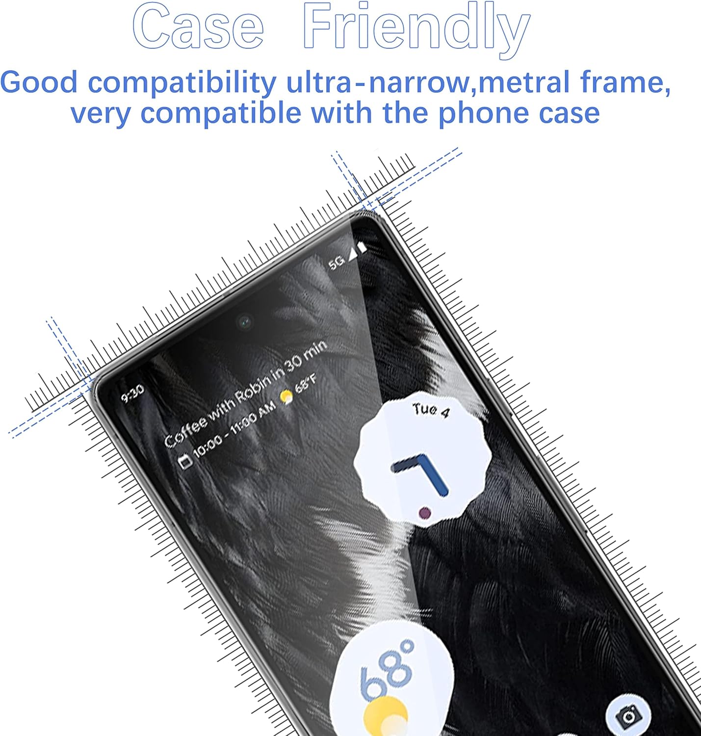 Paquete de 3 protectores de pantalla para Google Pixel 7 con 3 protectores de lente de cámara, vidrio templado 9H, sin burbujas, antiarañazos, fácil