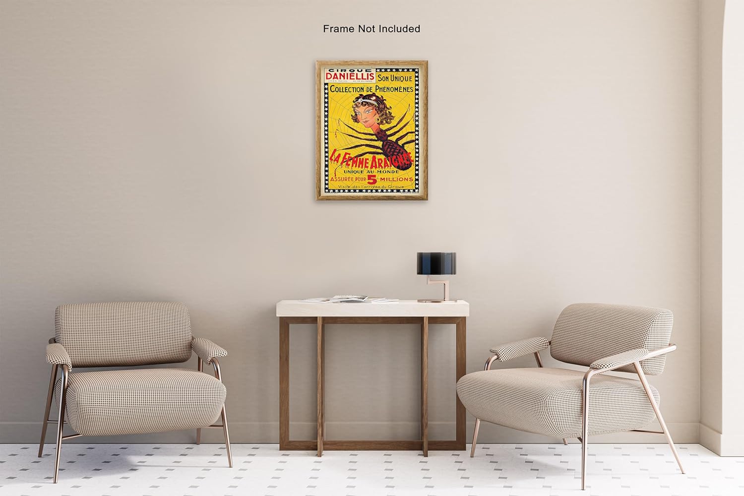 Poster Master Póster vintage de mujer araña, impresión retro de La Femme Araignee – Arte de publicidad de circo – Regalo para él, ella, hombres,