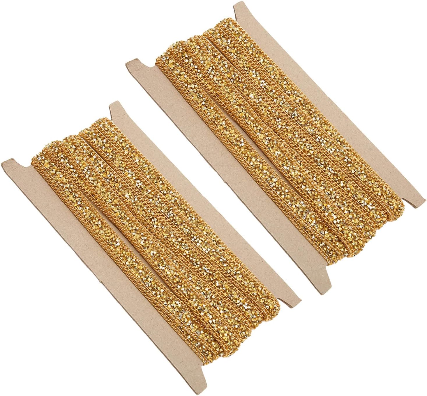 2 rollos de cintas de resina con diamantes de imitación de 5 yardas, tiras autoadhesivas, rollo de piedras preciosas para manualidades,