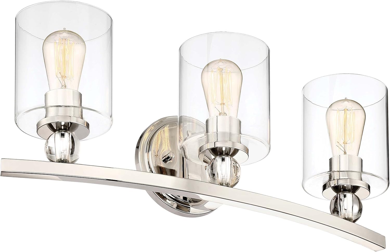 Minka Lavery Lámpara de pared 3073-613 Studio 5 – Lámpara de tocador de baño, 3 luces, 180 vatios, níquel pulido