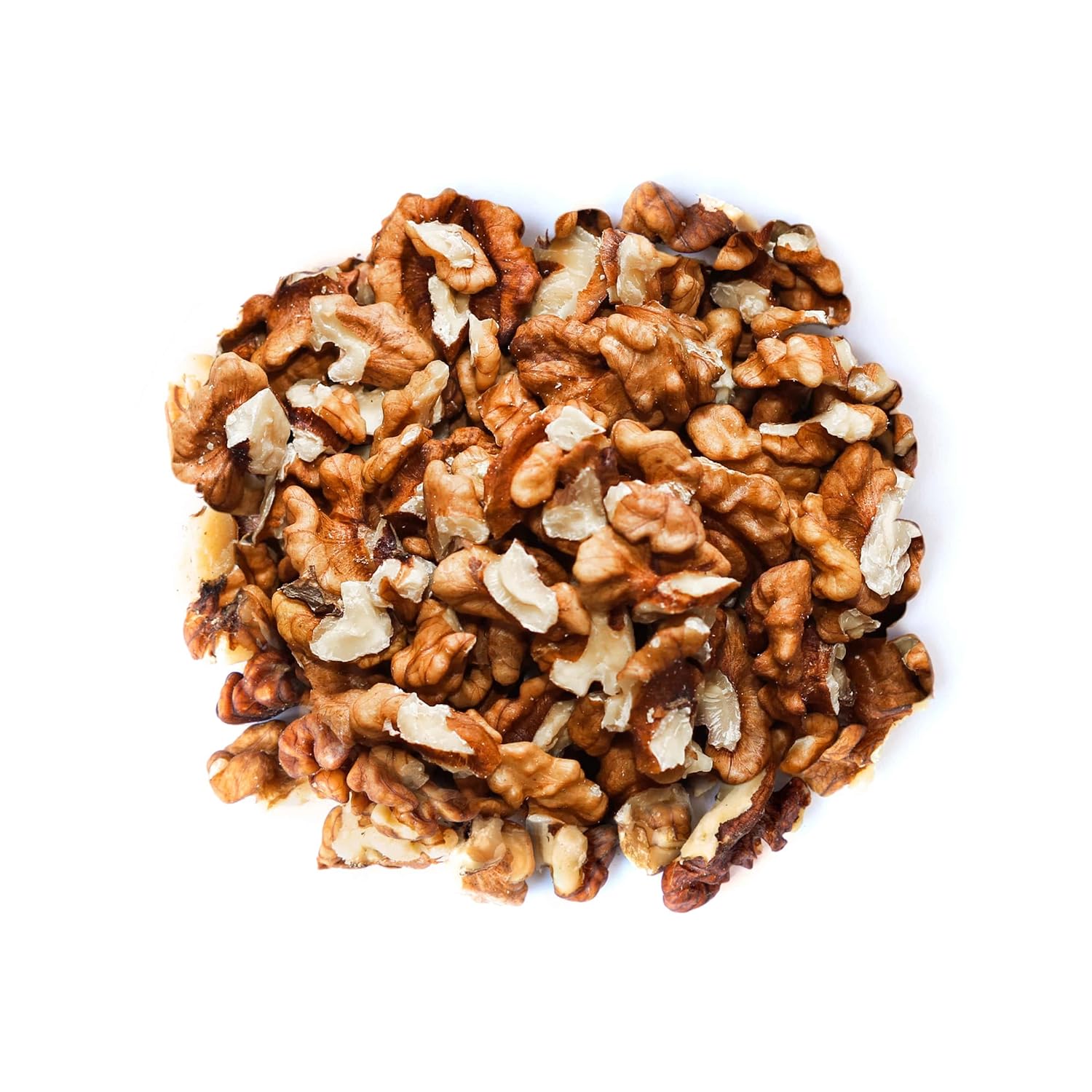 Nueces tostadas en seco, 8 onzas  Piezas de nueces sin sal. Bocadillo delicioso y nutritivo. Apto para dieta keto y paleo. Ideal para ensaladas,