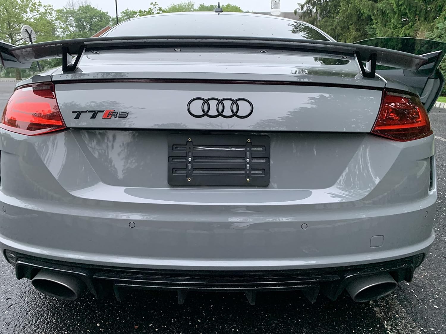 Soporte de placa de parachoques trasero para Audi TT RS 2014-2024, juego de soportes de placa con 6 tornillos únicos y kit de llave, kit de montaje