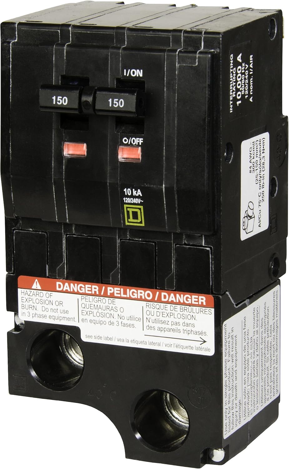 Square D – QO2150 Disyuntor de dos polos de 150 amperios