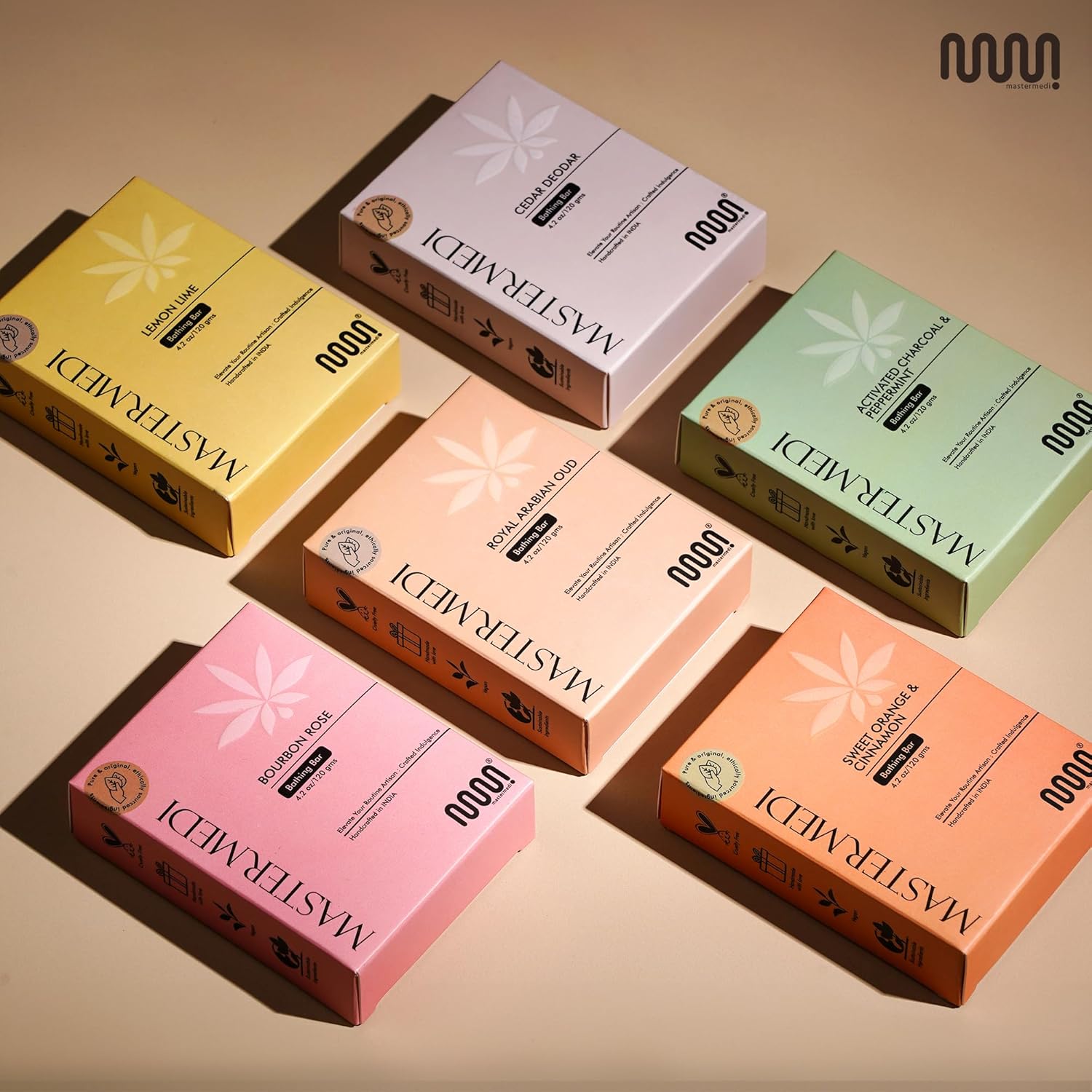 mastermedi Jabón orgánico totalmente natural, hecho a mano, perfumado con aceites esenciales de primera calidad y sabores naturales (Combo-1)