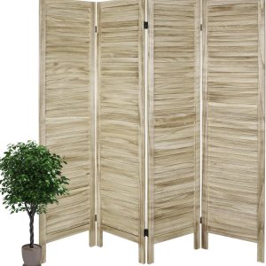 Babion Divisores de habitación de 4 paneles, separadores de habitación de madera, separadores de habitación portátiles y pantallas de privacidad Babion Divisores de habitación de 4 paneles, separadores de habitación de madera, separadores de habitación portátiles y pantallas de privacidad