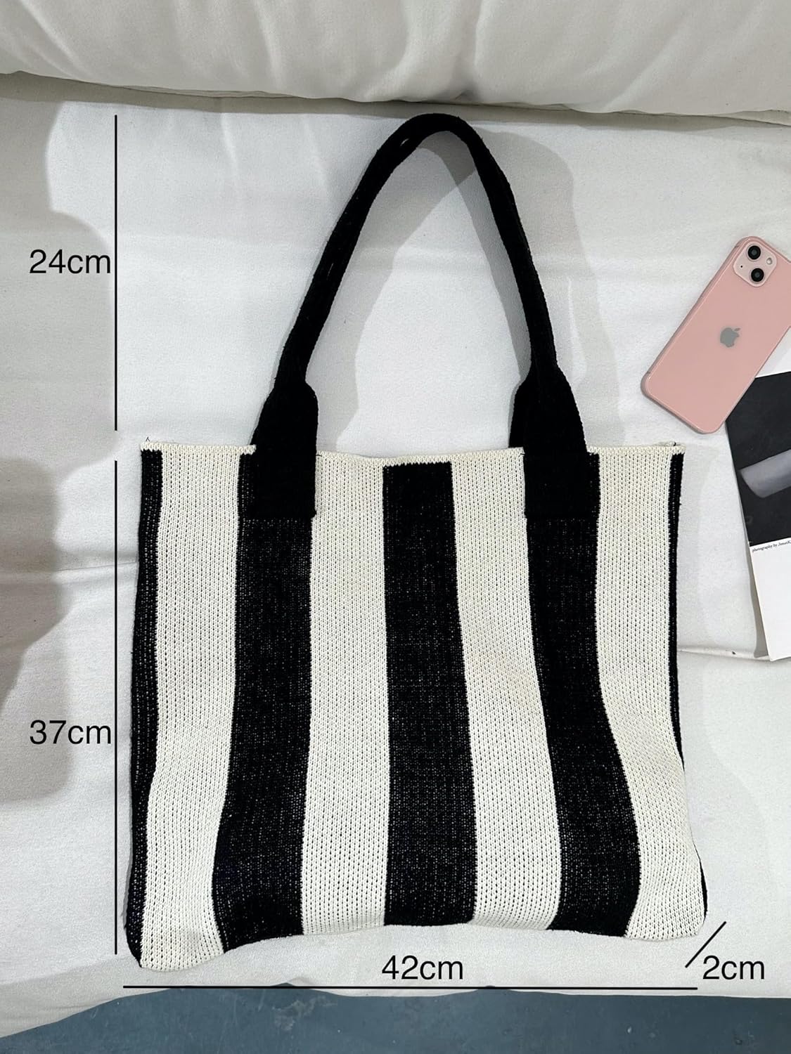 ENBEI Bolsos de mano estéticos Bolsos de hombro Bolsos de mano de ganchillo Bolsos grandes Bolso de compras de hombro bolso grande bolso lindo