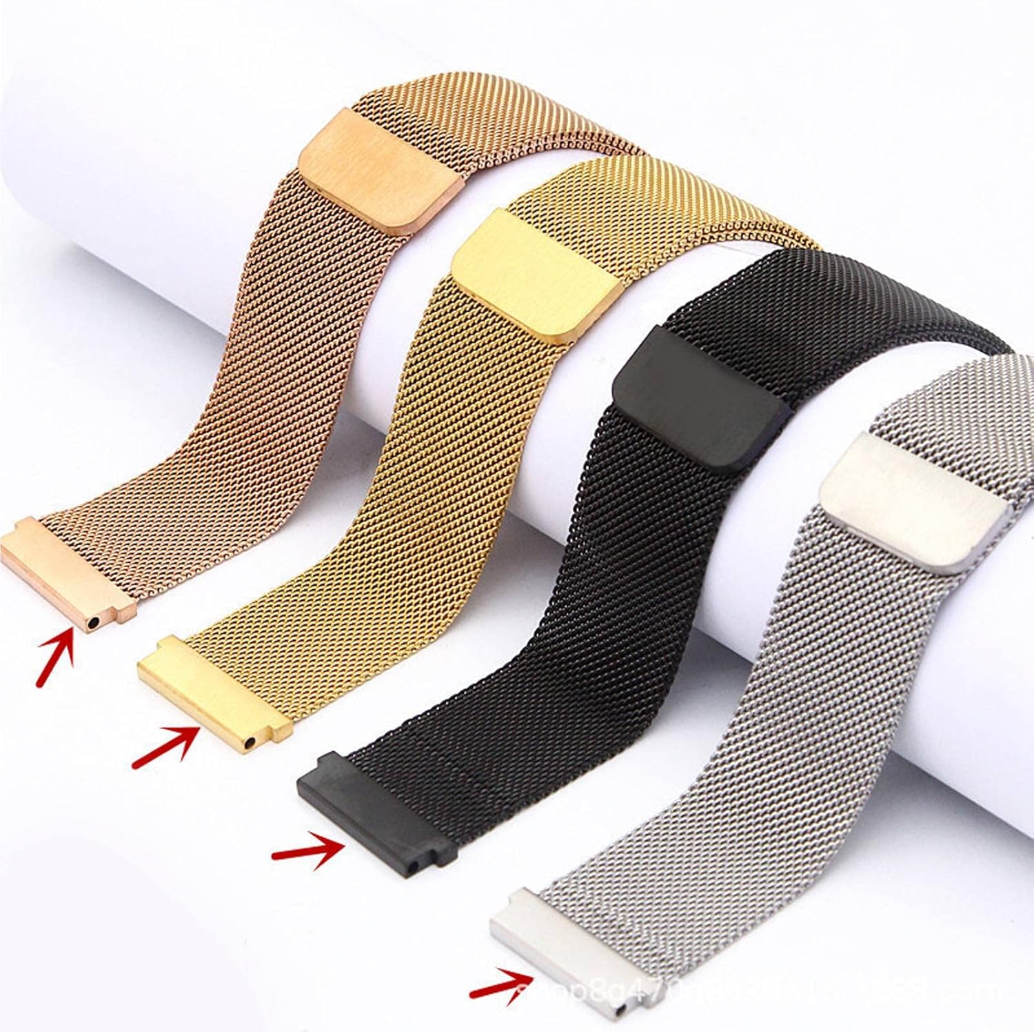 VBESTLIFE Correa de reloj de liberación rápida, pulsera de repuesto de pulsera de acero inoxidable de 0.709 in para Huawei GT2 Smartwatch