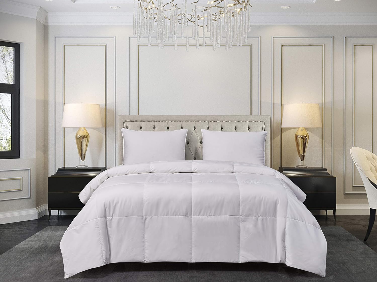 Blue Ridge Home Fashions – Edredón de fibra de plumas naturales de microfibra