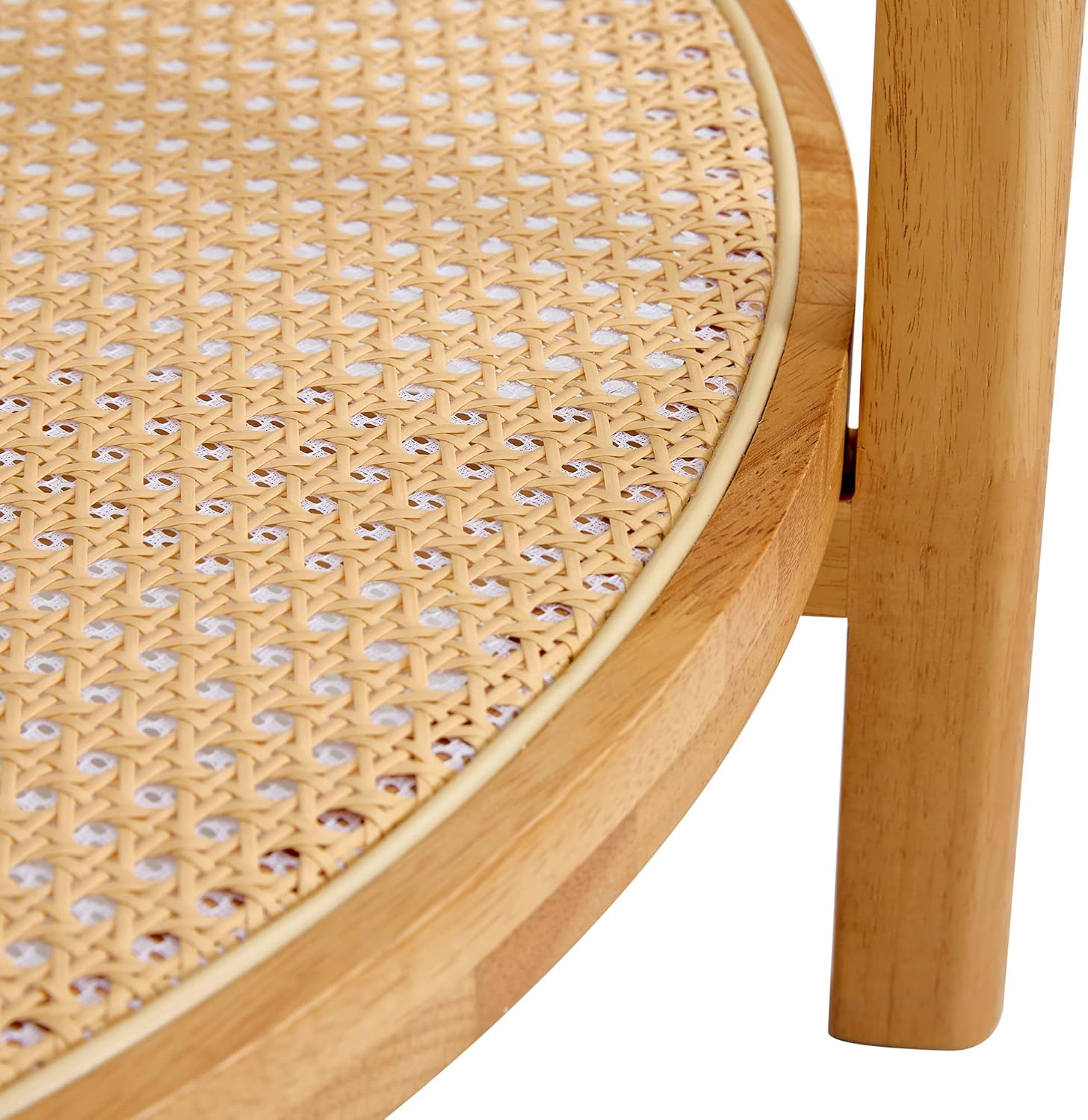 Mesa de centro de ratán circular moderna para escritorio de cristal de doble capa, mesa auxiliar redonda pequeña para sala de estar, comedor y