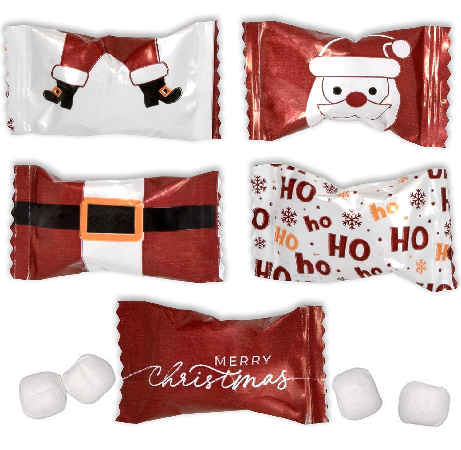 Gift Boutique Bolsas de dulces de menta y mantequilla de Navidad, 100 unidades envueltas individualmente, bolsas de 13 onzas, golosinas de dulces,