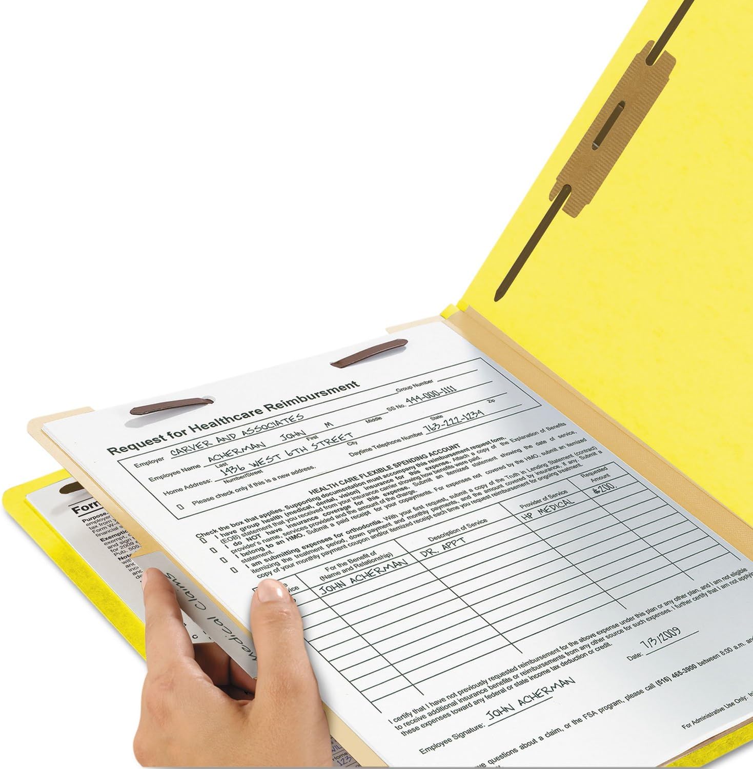 Smead carpeta de clasificación, Amarillo